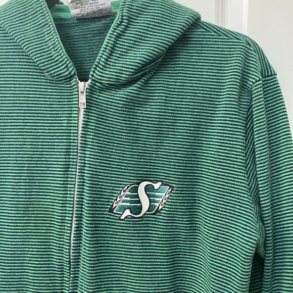 Vintage Barbarian Hoodie Mens XL Stripe Saskatchewan Roughriders Made in Canada - Picture 4 of 7
